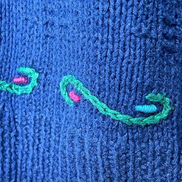 Wellington Long Sleeve Mandala Boho Embroidered Floral Hand Knit Women's Sweater - Picture 4 of 8